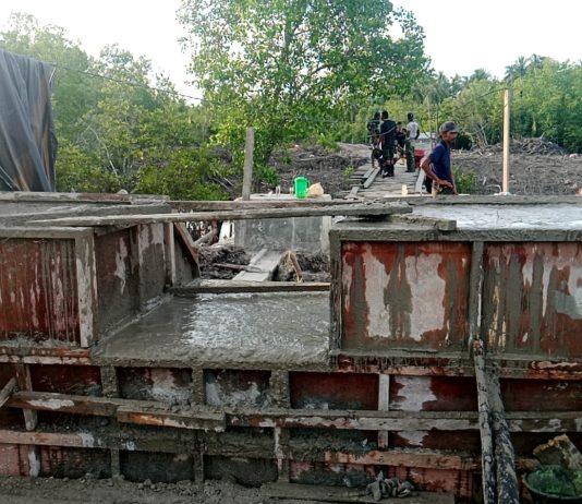 TNI dan Warga Gotong Royong Bangun Jembatan Gantung Garuda di Sungai Sembilan, Wujud Kepedulian untuk Akses Masyarakat