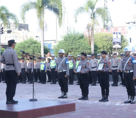Kapolres Dumai Pimpin Upacara PTDH, Dua Anggota Polri Resmi Dipecat Tidak Hormat