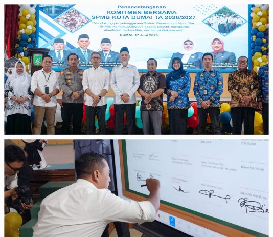 PWI Dumai Teken Pakta Integritas, Dukung Penuh SPMB 2026/2027 yang Transparan dan Berkeadilan