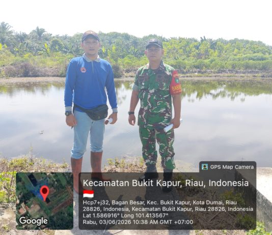 Patroli Terpadu Babinsa dan BPBD Pastikan Wilayah Bagan Besar Timur Bebas Titik Api