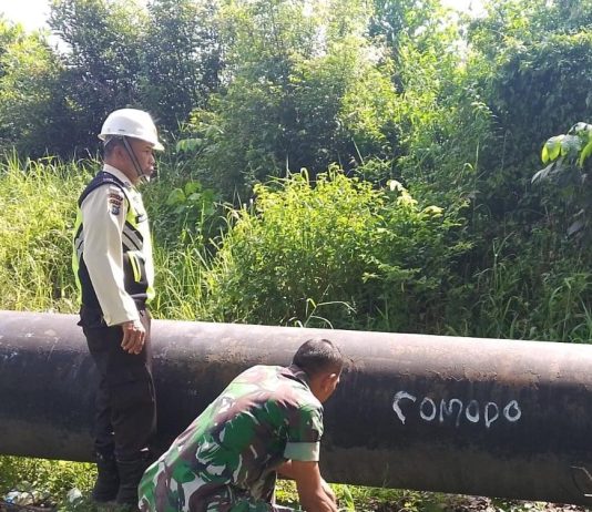 Patroli SKK Migas dan Koramil 01/Dumai Perkuat Pengamanan Jalur Pipa Minyak Objek Vital Nasional