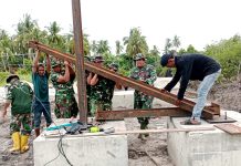 Pembangunan Jembatan Gantung Garuda Sungai Sembilan Terus Berlanjut, TNI Perkuat Akses dan Konektivitas Masyarakat Pesisir