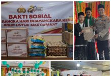 Sambut Hari Bhayangkara ke-80, Polsek Dumai Barat Gelar Bakti Sosial di Pesantren Al Amin