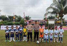 Kapolsek Sungai Sembilan Buka Turnamen Mini Soccer U-10 HUT Bhayangkara ke-80 Tahun 2026
