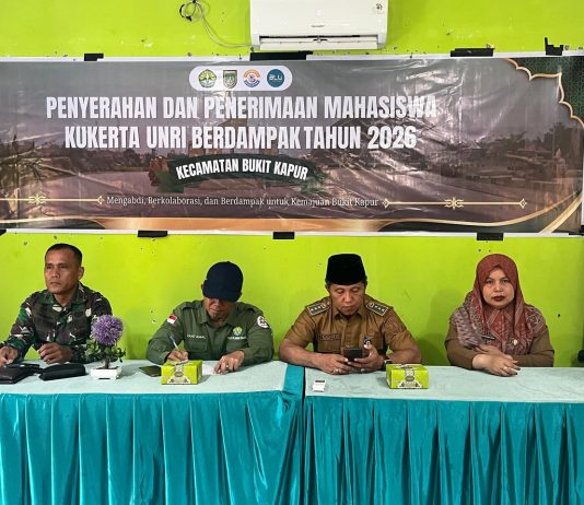 Koramil 02/Bukit Kapur Hadiri Penyerahan 40 Mahasiswa Kukerta Universitas Riau Berdampak 2026