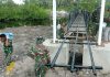 Pembangunan Jembatan Gantung Garuda di Sungai Sembilan Terus Dikebut, Koramil 03 Lanjutkan Tahap Konstruksi