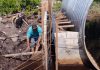 Kodim 0320/Dumai Kawal Pembangunan Dua Jembatan Armco, Perkuat Akses Warga Lubuk Gaung–Basilam Baru