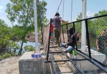 Jembatan Gantung Garuda di Tanjung Penyembal Makin Rampung, TNI Terus Genjot Pembangunan