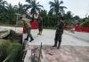 Letkol Arm Herman Santoso Pastikan Pembangunan Jembatan Armco Lubuk Gaung Berjalan Optimal
