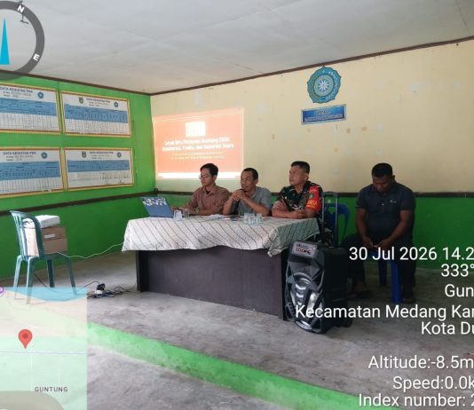 Babinsa Guntung Hadiri Rapat Persiapan HUT ke-81 RI, Perkuat Sinergi Sambut Hari Kemerdekaan