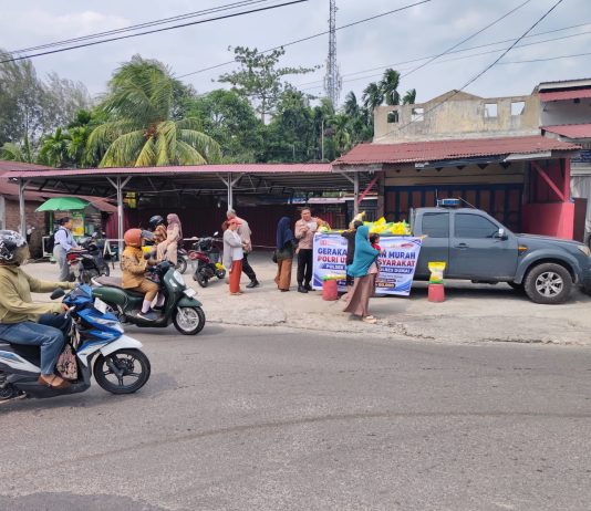 Polsek Dumai Timur Gelar Operasi Pasar Pangan Murah, 1 Ton Beras SPHP Terdistribusi untuk Masyarakat