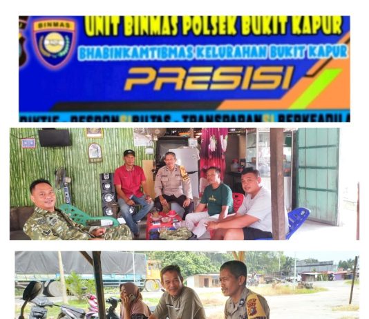 Bhabinkamtibmas Bukit Kapur Sambangi Warga, Sampaikan Pesan Kamtibmas dan Cegah Karhutla