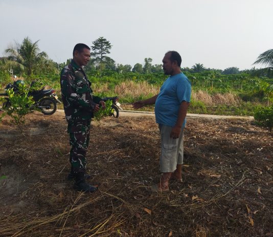 Babinsa Ratu Sima Gencarkan Patroli dan Edukasi Cegah Karhutla