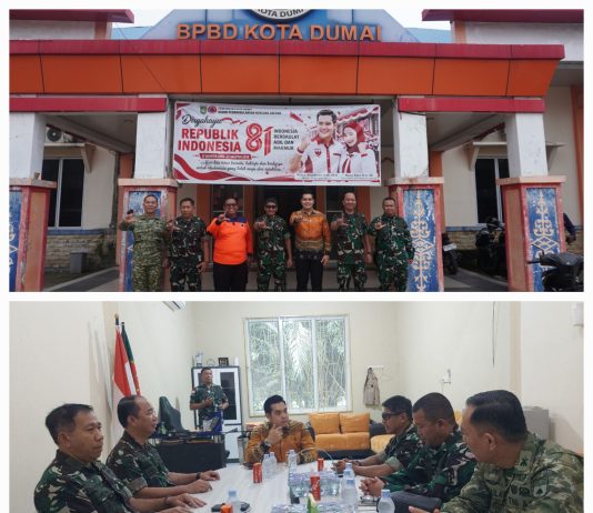 Tim Penyuluhan Mabes TNI Koordinasi dengan BPBD Dumai, Perkuat Penanganan Karhutla