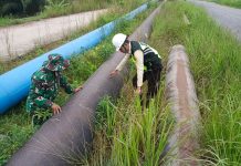 Jaga Keamanan Jalur Pipa Pertamina, Babinsa Koramil 01/Dumai Bersama Security Gelar Patroli