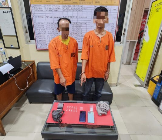 Satresnarkoba Polres Dumai Amankan Dua Pria, 10 Paket Diduga Sabu Disita