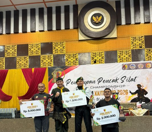 Bawa Pulang 23 Medali, Kodam XIX/Tuanku Tambusai Juara 1 Umum Pencak Silat