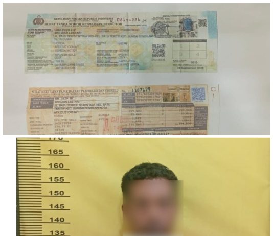 Polsek Sungai Sembilan Ungkap Kasus Penggelapan Sepeda Motor, Pelaku Diamankan di Sinaboi