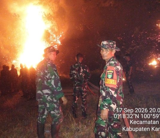 Kodam XIX/Tuanku Tambusai Kerahkan Kodim 0313/Kampar, Yonif 132/BS dan Yonif TP 898, Karhutla di Kampar Berhasil Dikendalikan