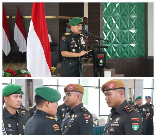 Mayor Arh Agum Gumilar Serahkan Jabatan kepada Mayor Arh Peris Adberg Simanjuntak