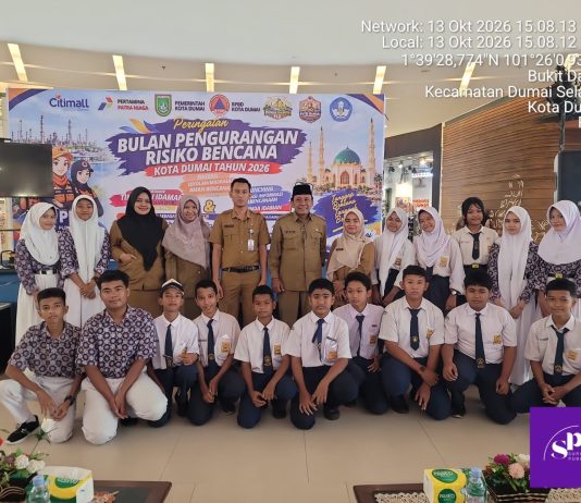 SMPN 20 Dumai Ikuti Edukasi Kebencanaan, Lurah Mundam Dorong Generasi Peduli Lingkungan