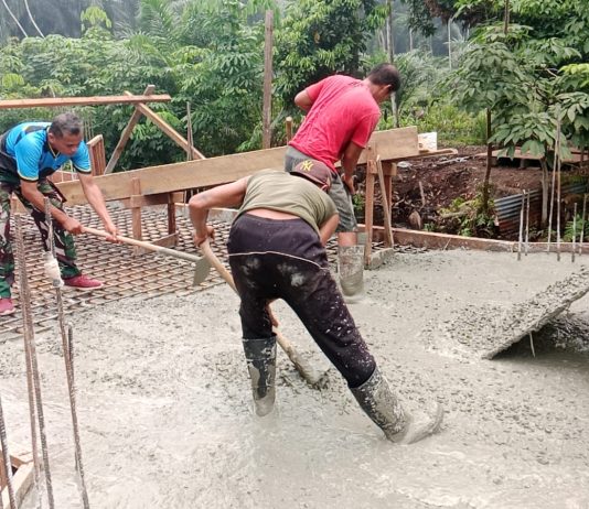 Pembangunan Jembatan Beton Tahap VII di Lubuk Gaung Berlanjut, Dandim Dumai Tekankan Keselamatan