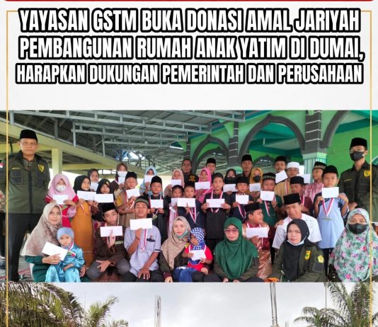 Yayasan GSTM Galang Amal Jariyah, Harapkan Kepedulian Pemerintah dan Perusahaan di Dumai